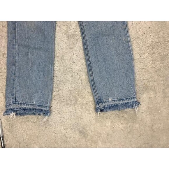 Abercrombie & Fitch Size 27 4 Womens High Rise Mom Jeans Stretch Light Wash - Picture 4 of 4
